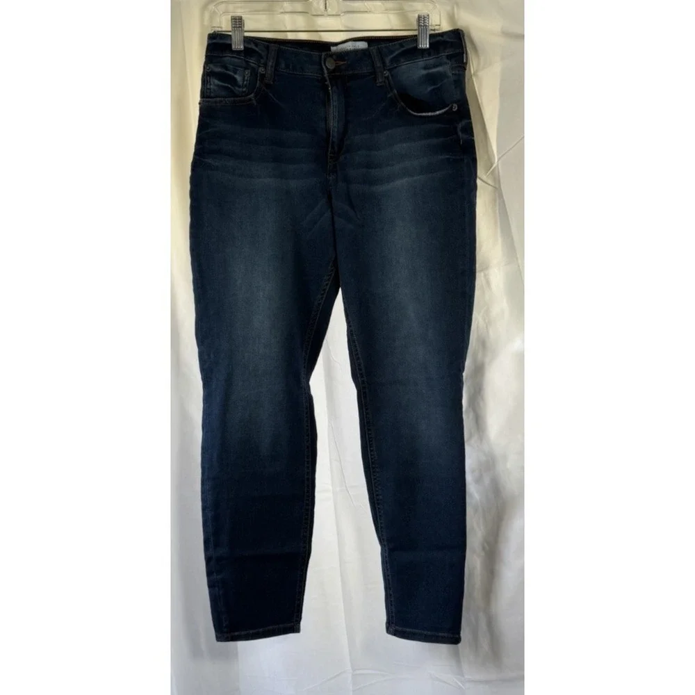 Kenneth Cole Reaction Skinny Jeans Womens Size 12 Blue Denim Dark Wash
